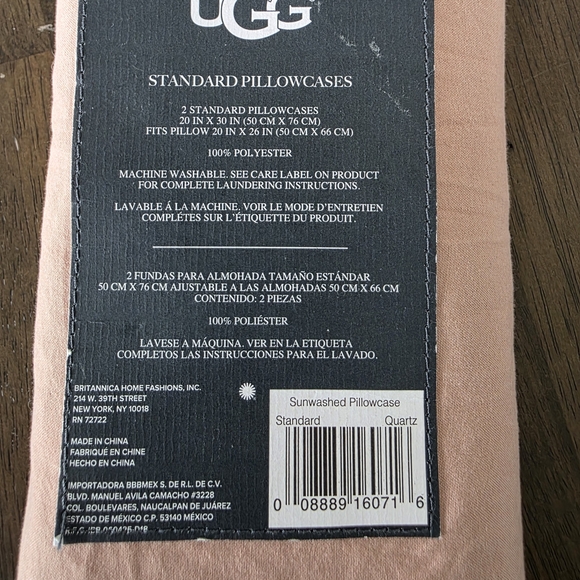 UGG Sunwashed Pillowcases-Standard/Queen - Picture 2 of 4